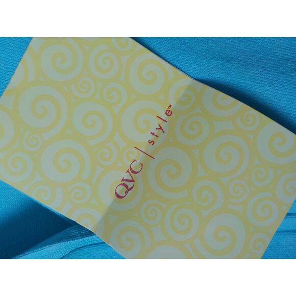 QVC Denim & Co Blue Teal Knit Cardigan Sweater Women size XSmall NWT - Picture 8 of 10